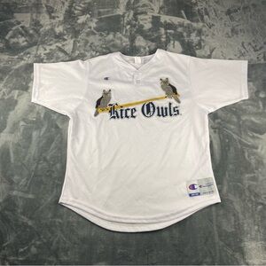 Rice University Baseball Jersey Owls Men’s 20.5"x27" Stitched White